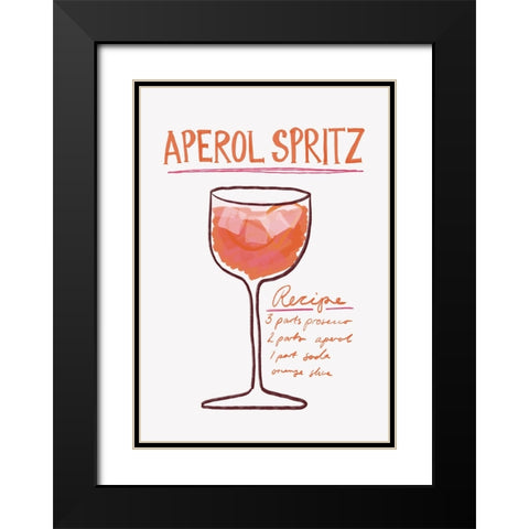 Aperol Spritz Black Modern Wood Framed Art Print with Double Matting by Fritsch, Athene