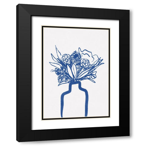 Flowers in a Vase Black Modern Wood Framed Art Print with Double Matting by Fritsch, Athene