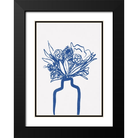 Flowers in a Vase Black Modern Wood Framed Art Print with Double Matting by Fritsch, Athene