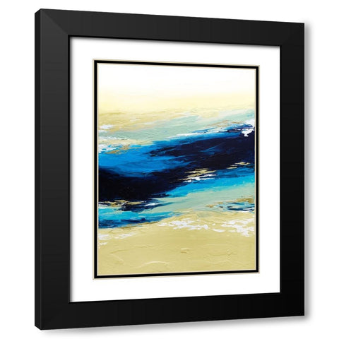 Abstract Sunset 1 Black Modern Wood Framed Art Print with Double Matting by Storms, Alyson