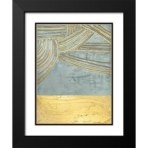 Ancient Golden Sun Black Modern Wood Framed Art Print with Double Matting by Storms, Alyson