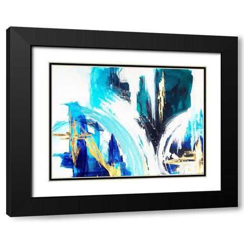 Angle Gold   A Black Modern Wood Framed Art Print with Double Matting by Storms, Alyson