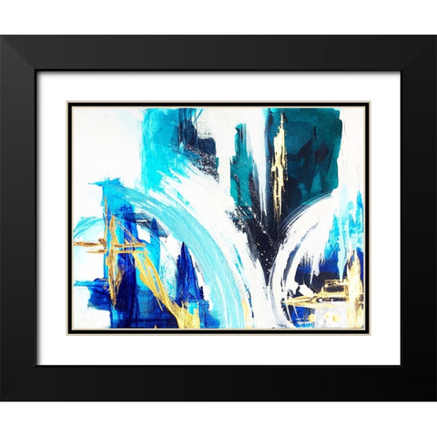 Angle Gold   A Black Modern Wood Framed Art Print with Double Matting by Storms, Alyson