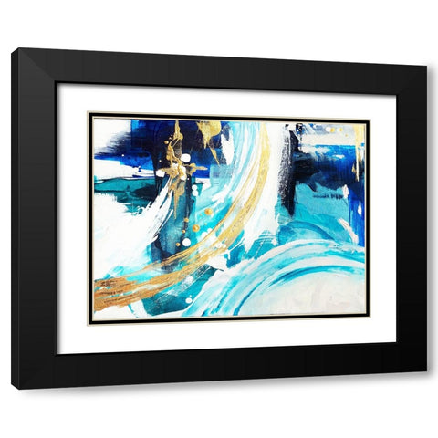 Angle Gold   B Black Modern Wood Framed Art Print with Double Matting by Storms, Alyson