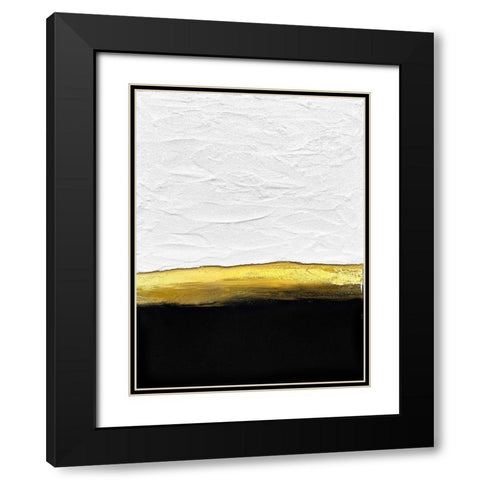 Black and White Golden Night Black Modern Wood Framed Art Print with Double Matting by Storms, Alyson