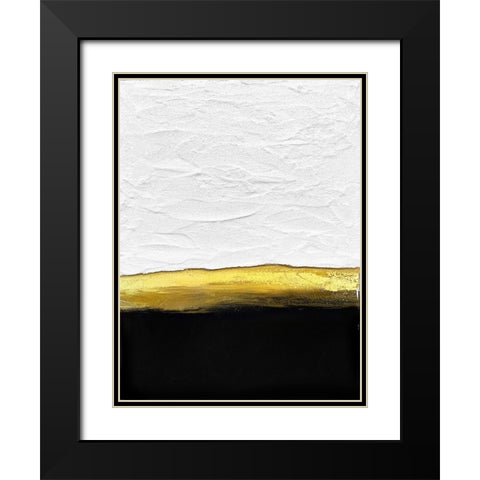 Black and White Golden Night Black Modern Wood Framed Art Print with Double Matting by Storms, Alyson