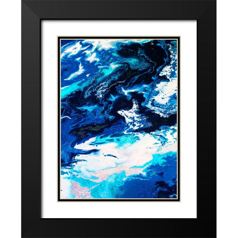 Bright Splash 1 Black Modern Wood Framed Art Print with Double Matting by Storms, Alyson