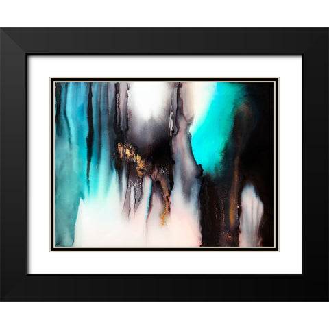 Cavern Black Modern Wood Framed Art Print with Double Matting by Storms, Alyson