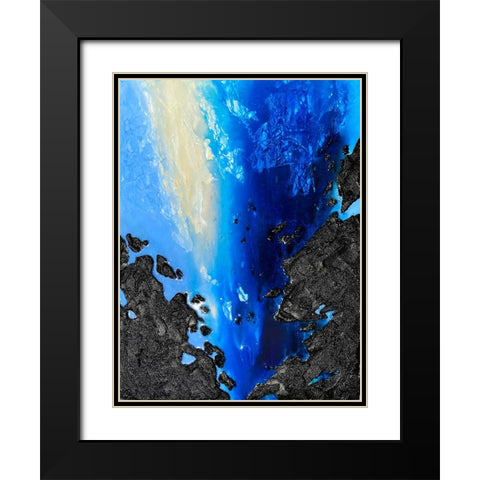 Coastal Waves Ii Black Modern Wood Framed Art Print with Double Matting by Storms, Alyson