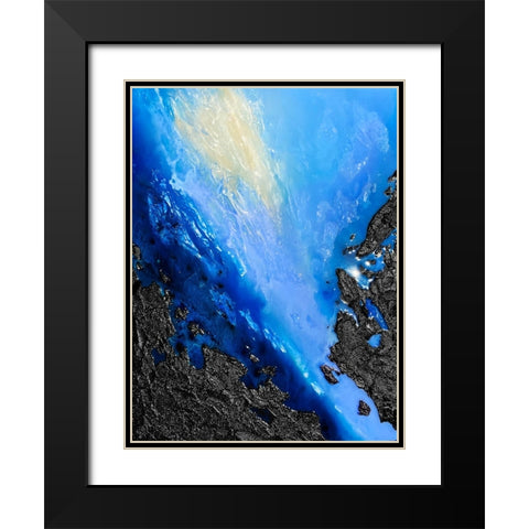 Coastal Waves Black Modern Wood Framed Art Print with Double Matting by Storms, Alyson