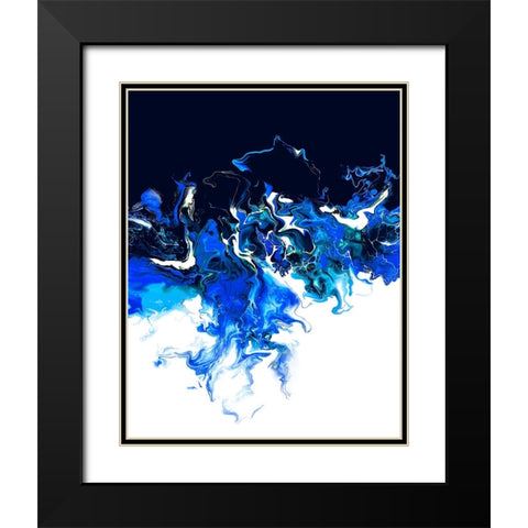 Colorful Wave 2 Black Modern Wood Framed Art Print with Double Matting by Storms, Alyson