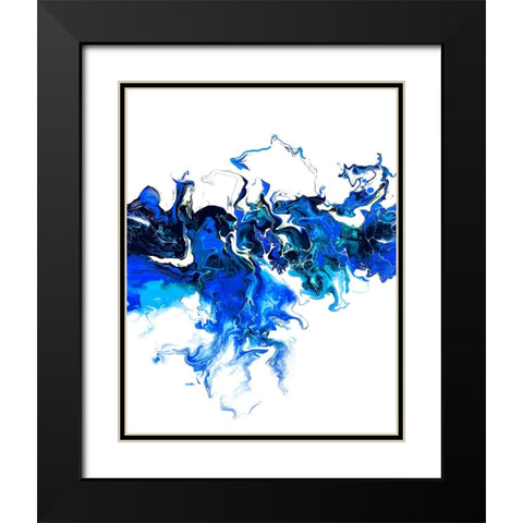 Colorful White Wave 2 Black Modern Wood Framed Art Print with Double Matting by Storms, Alyson