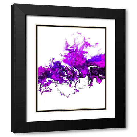 Colorful White Wave 3 Black Modern Wood Framed Art Print with Double Matting by Storms, Alyson