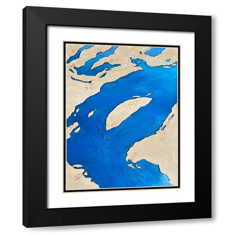 Columbia River Black Modern Wood Framed Art Print with Double Matting by Storms, Alyson