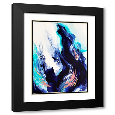 Crashing Wave Black Modern Wood Framed Art Print with Double Matting by Storms, Alyson