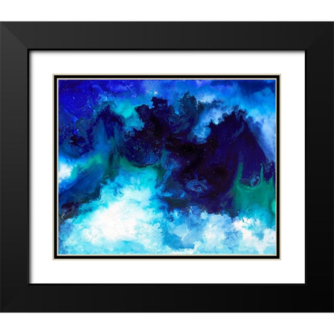 Deep Sea Black Modern Wood Framed Art Print with Double Matting by Storms, Alyson