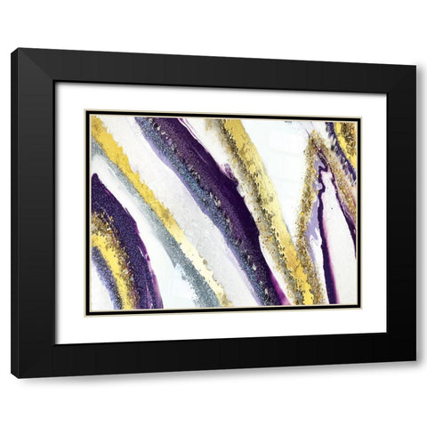 Deep Purple Agate Black Modern Wood Framed Art Print with Double Matting by Storms, Alyson