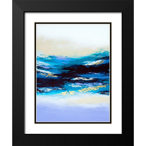 Deep Serenity Black Modern Wood Framed Art Print with Double Matting by Storms, Alyson