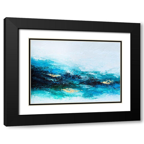 Flourishing Wave Black Modern Wood Framed Art Print with Double Matting by Storms, Alyson