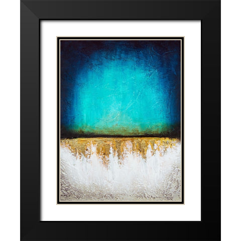 Frozen Reflection Black Modern Wood Framed Art Print with Double Matting by Storms, Alyson