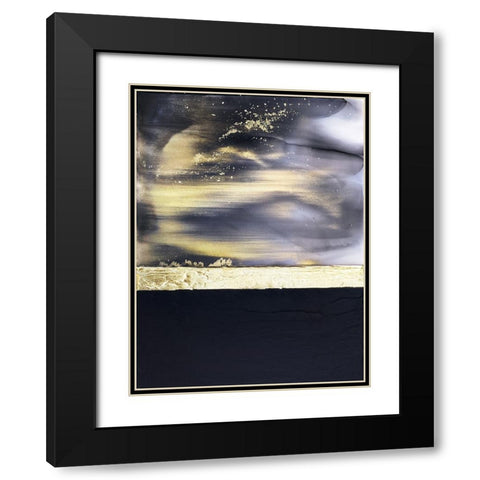 Gold Noir 2 Black Modern Wood Framed Art Print with Double Matting by Storms, Alyson