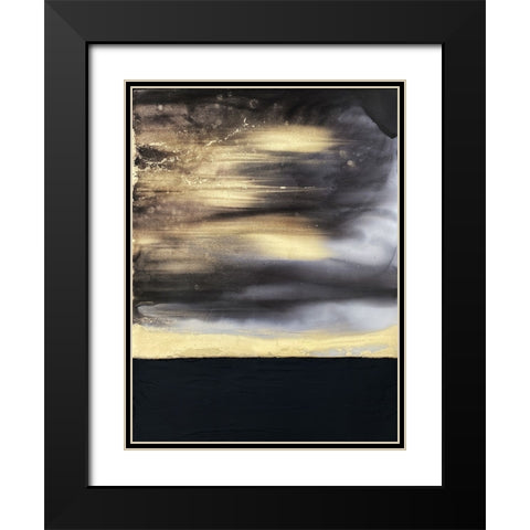 Gold Noir Black Modern Wood Framed Art Print with Double Matting by Storms, Alyson
