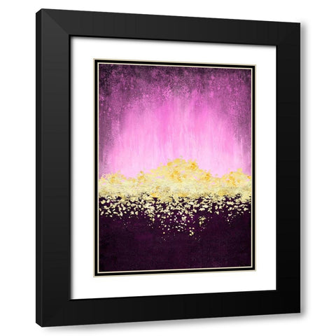 Golden Dawn Pink Black Modern Wood Framed Art Print with Double Matting by Storms, Alyson