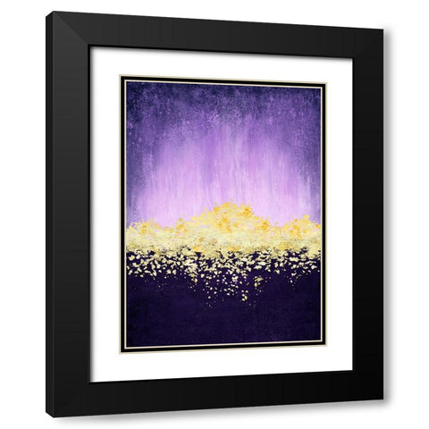 Golden Dawn Purple Black Modern Wood Framed Art Print with Double Matting by Storms, Alyson
