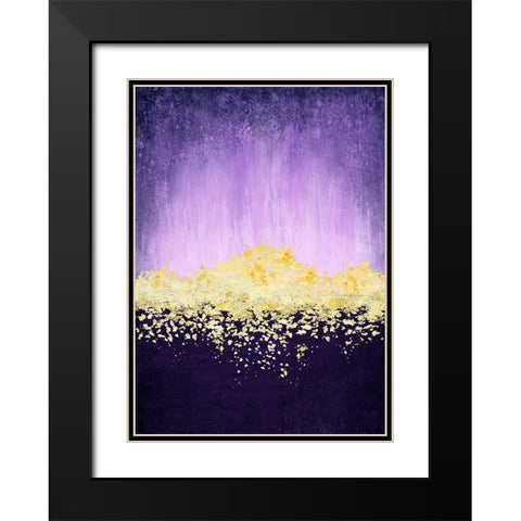 Golden Dawn Purple Black Modern Wood Framed Art Print with Double Matting by Storms, Alyson