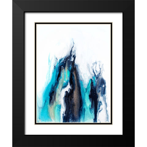 Halophila Black Modern Wood Framed Art Print with Double Matting by Storms, Alyson