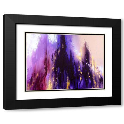 Iridescent Light Black Modern Wood Framed Art Print with Double Matting by Storms, Alyson
