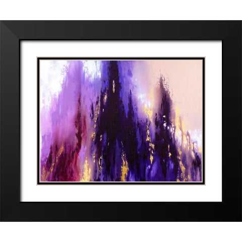 Iridescent Light Black Modern Wood Framed Art Print with Double Matting by Storms, Alyson