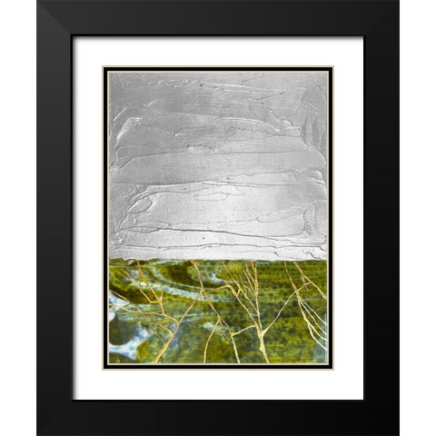Kintsugi Black Modern Wood Framed Art Print with Double Matting by Storms, Alyson