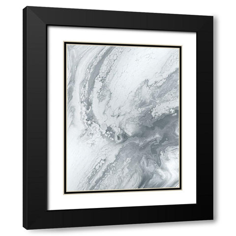 Marble Grey Black Modern Wood Framed Art Print with Double Matting by Storms, Alyson
