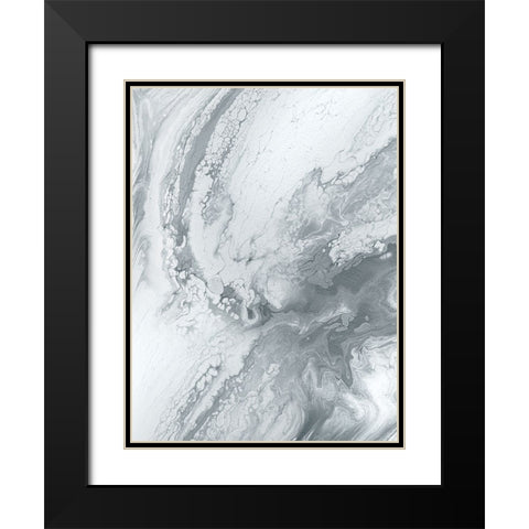 Marble Grey Black Modern Wood Framed Art Print with Double Matting by Storms, Alyson