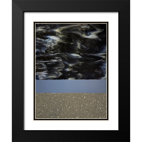 Midnight Magic Black Modern Wood Framed Art Print with Double Matting by Storms, Alyson