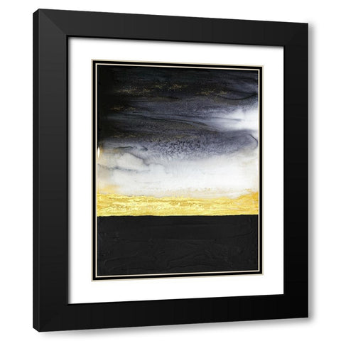 Noir and Gold Black Modern Wood Framed Art Print with Double Matting by Storms, Alyson