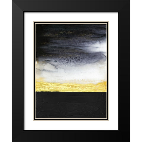 Noir and Gold Black Modern Wood Framed Art Print with Double Matting by Storms, Alyson
