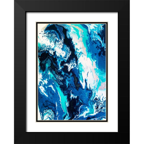 Oceanic Black Modern Wood Framed Art Print with Double Matting by Storms, Alyson
