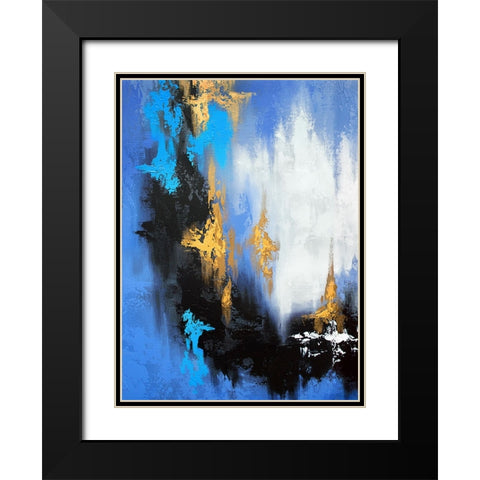 Parallel Gold 2 Black Modern Wood Framed Art Print with Double Matting by Storms, Alyson