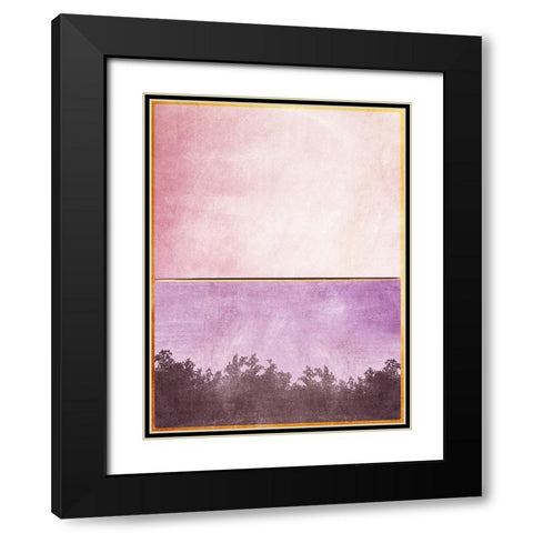 Pink and Yellow 1 Black Modern Wood Framed Art Print with Double Matting by Storms, Alyson