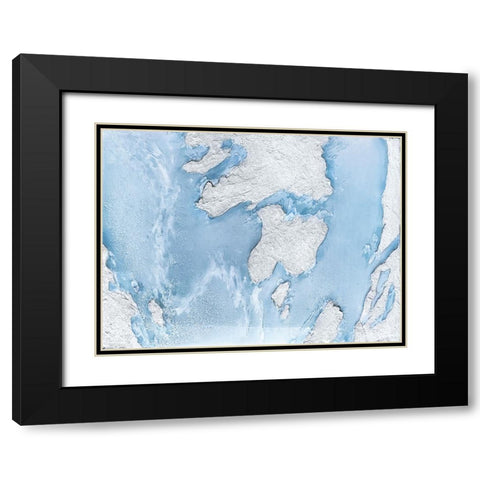 Puget Sound Frost Black Modern Wood Framed Art Print with Double Matting by Storms, Alyson