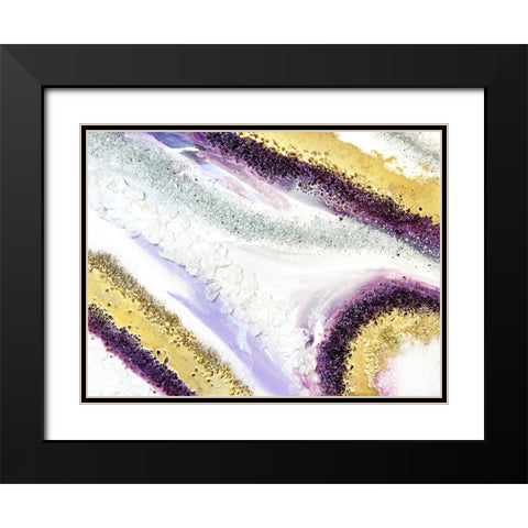 Purplei Agate Black Modern Wood Framed Art Print with Double Matting by Storms, Alyson