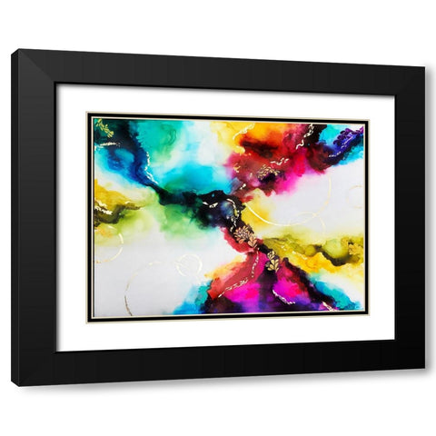 Rainbow Gold Black Modern Wood Framed Art Print with Double Matting by Storms, Alyson