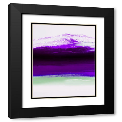 Rainbow Wave 1 Black Modern Wood Framed Art Print with Double Matting by Storms, Alyson
