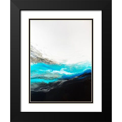 Resounding Wave Black Modern Wood Framed Art Print with Double Matting by Storms, Alyson
