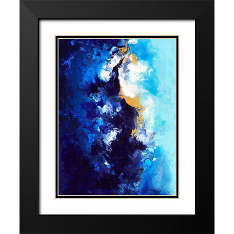 Riverbed Black Modern Wood Framed Art Print with Double Matting by Storms, Alyson