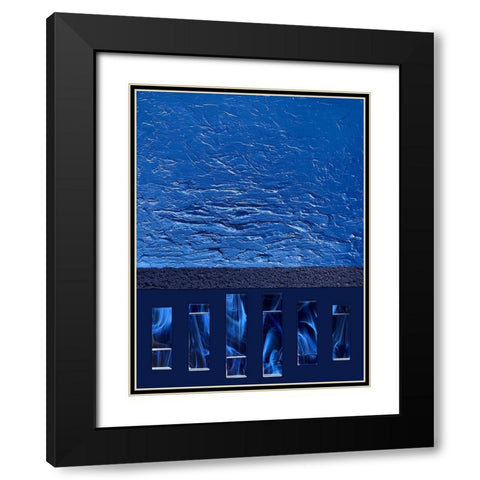 Sapphire Black Modern Wood Framed Art Print with Double Matting by Storms, Alyson