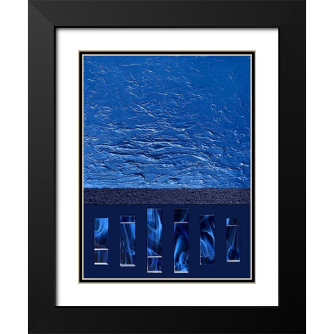 Sapphire Black Modern Wood Framed Art Print with Double Matting by Storms, Alyson