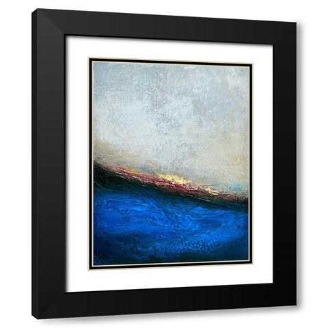 Slate Wave Black Modern Wood Framed Art Print with Double Matting by Storms, Alyson